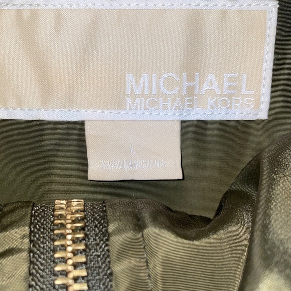 Michael Kors Olive Field Jacket Size Large EUC - Picture 4 of 5